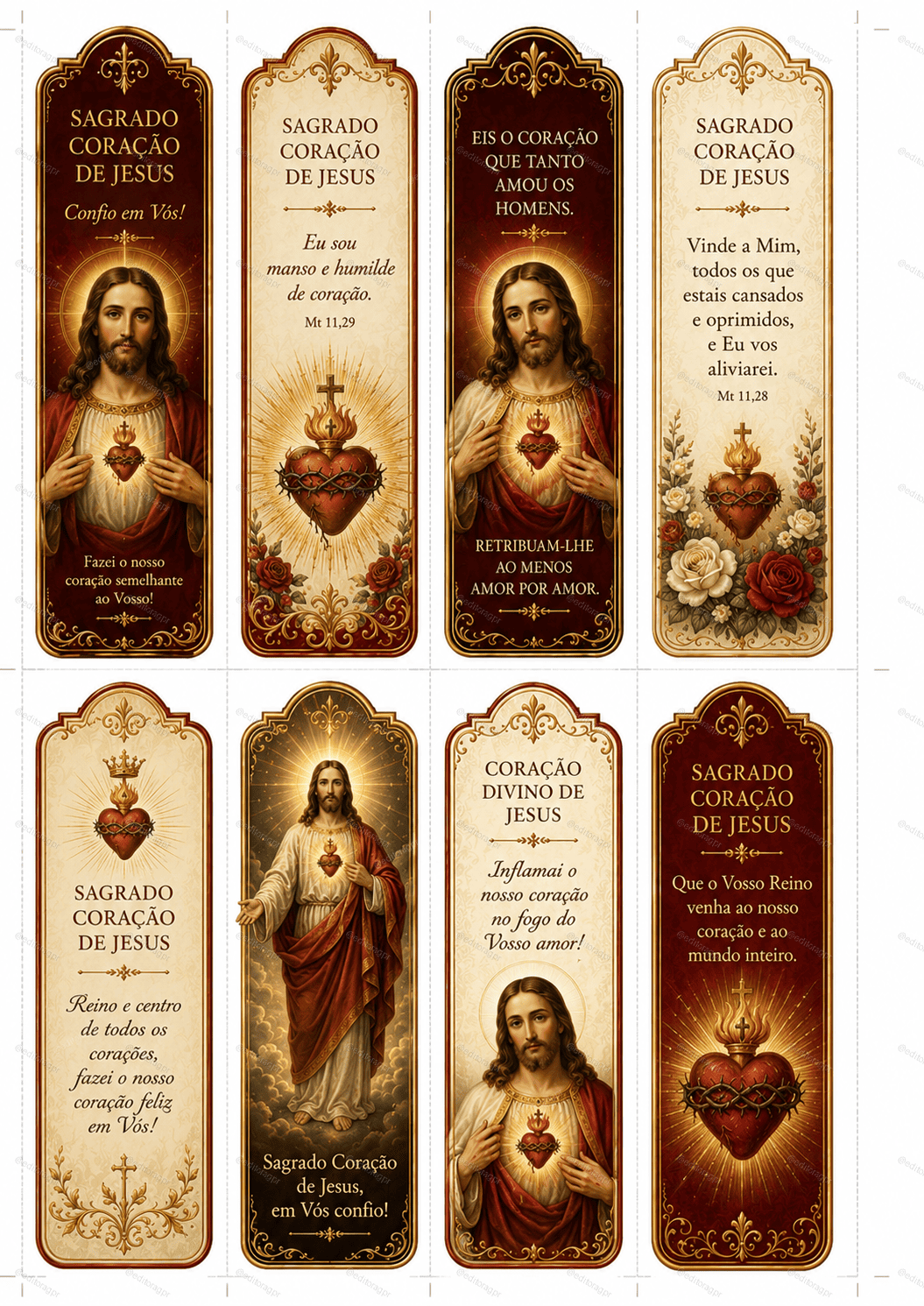 Marcadores Sagrado Coração de Jesus